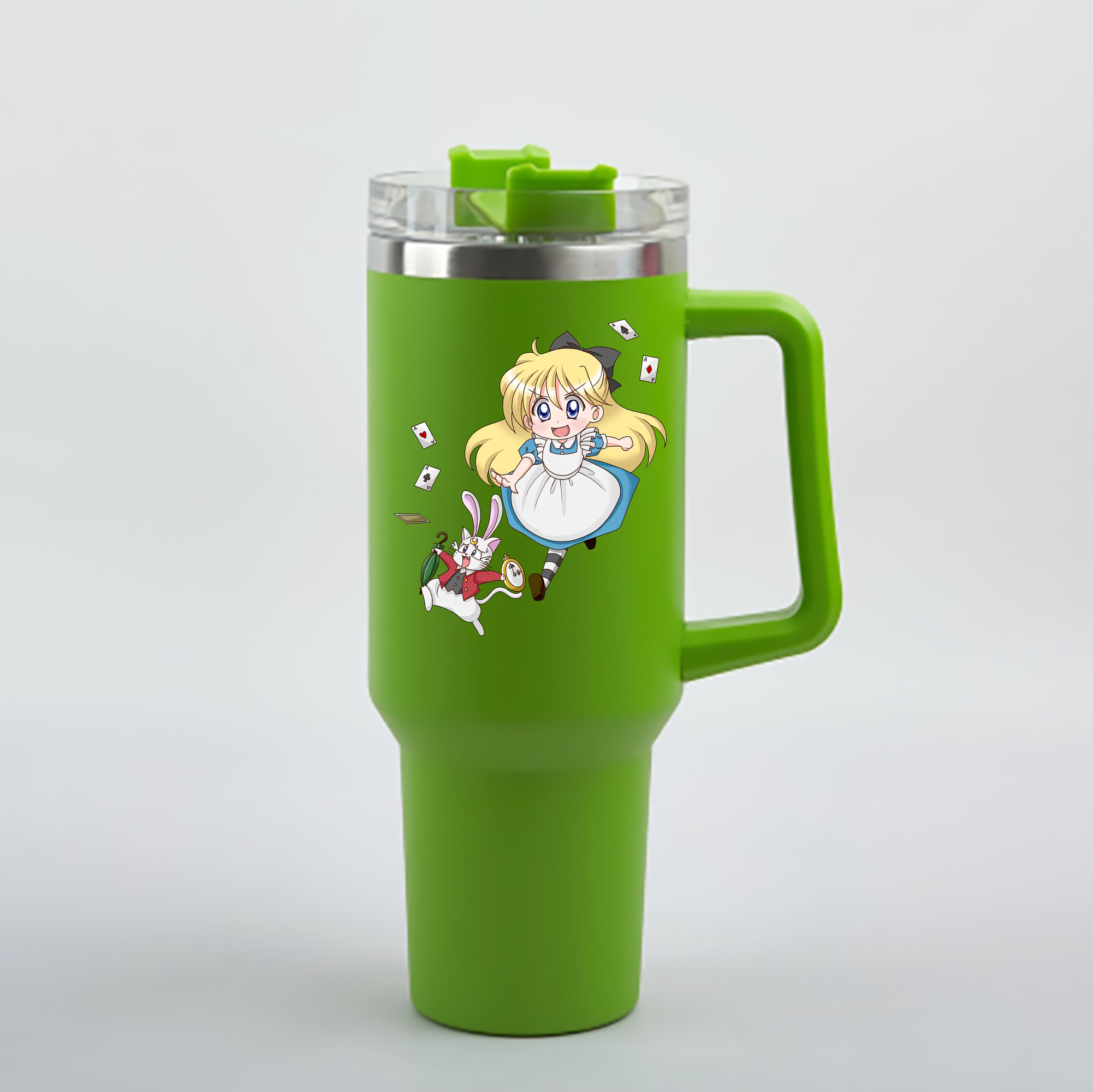 （画像用） 美少女戦士セーラームーン 愛野 美奈子 あいの みなこ Sailor Moon Aino Minako 1200mL車用タンブラー - クリスタルステッカー（プラスチックストロー付き）